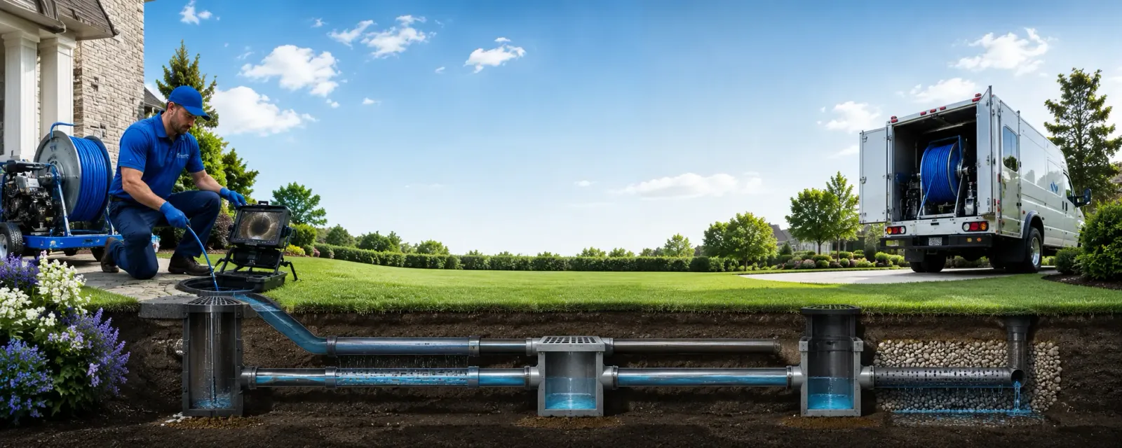 Outdoor drain cleaning information for Newtonsville, OH
